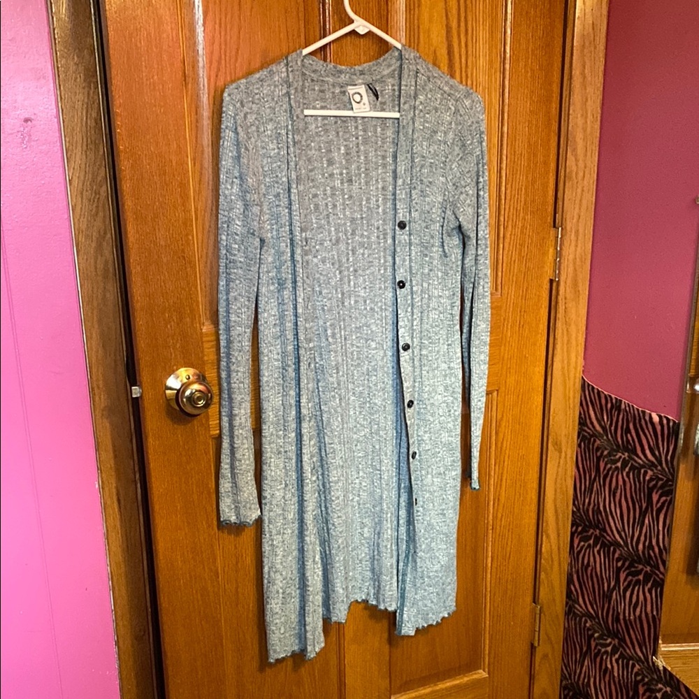 Anthropologie Akemi + Kin Teal Textured Knit Cardigan